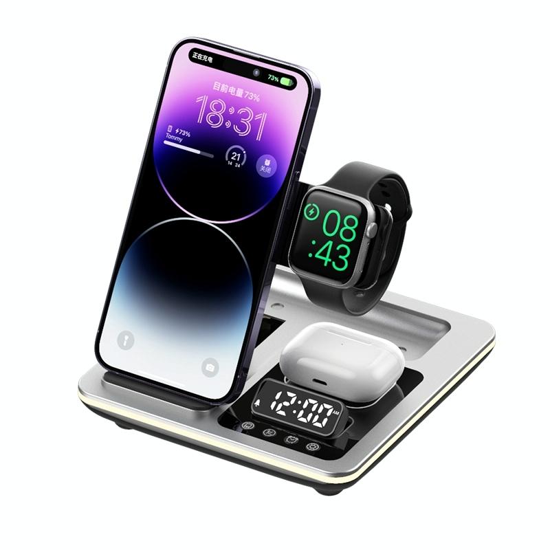 15W 5 In 1 Foldable Wireless Charger Stand - Silver Tristar Online