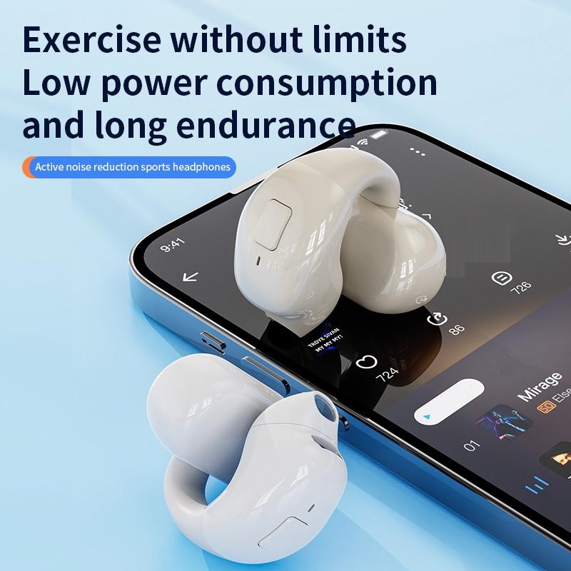 Wireless Clip-on Bluetooth Earphone for Sports and Gaming - Light Skin Tristar Online