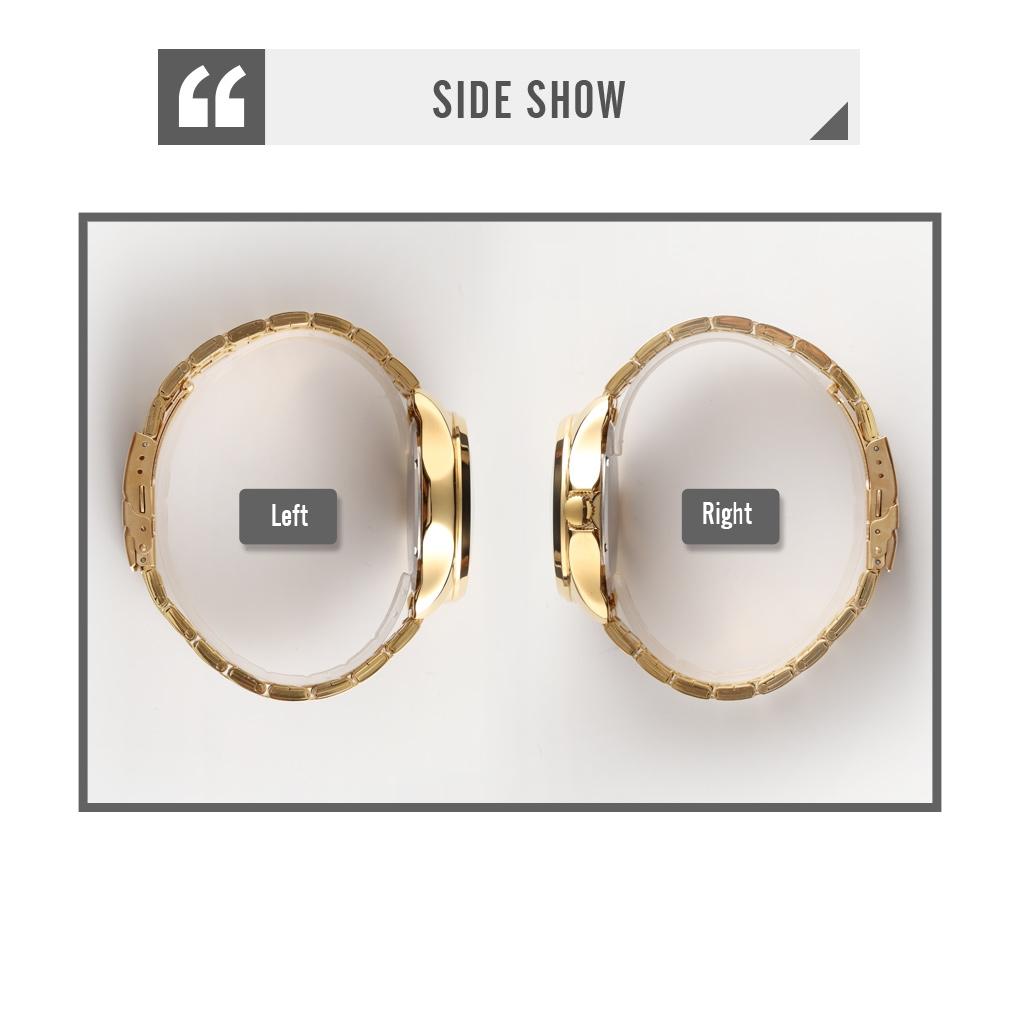 Men Golden Dragon Calendar Dial Quartz Watch with Luminous Hands - Gold Blue Tristar Online