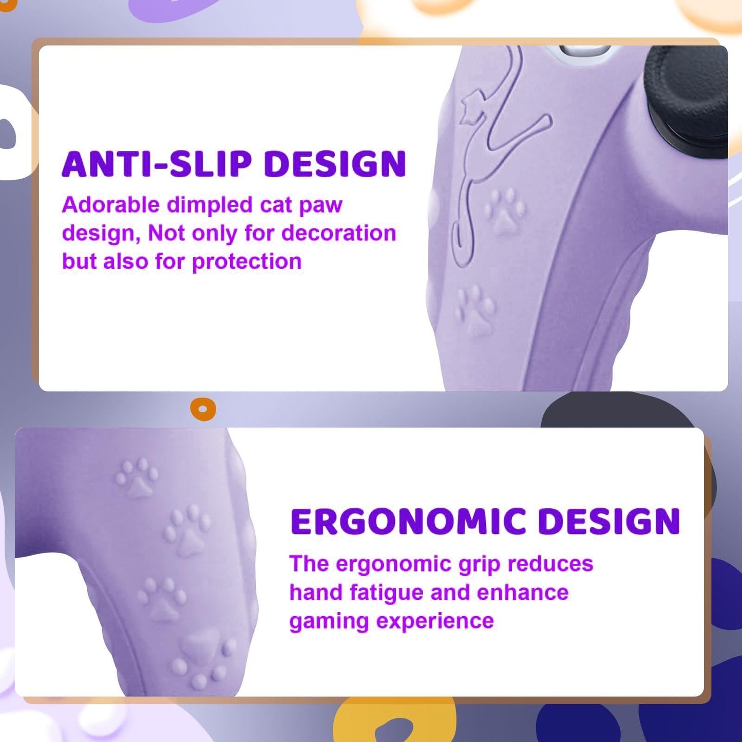 Silicone Cat Ear Gamepad Cover for Sony Ps5 - Purple Tristar Online