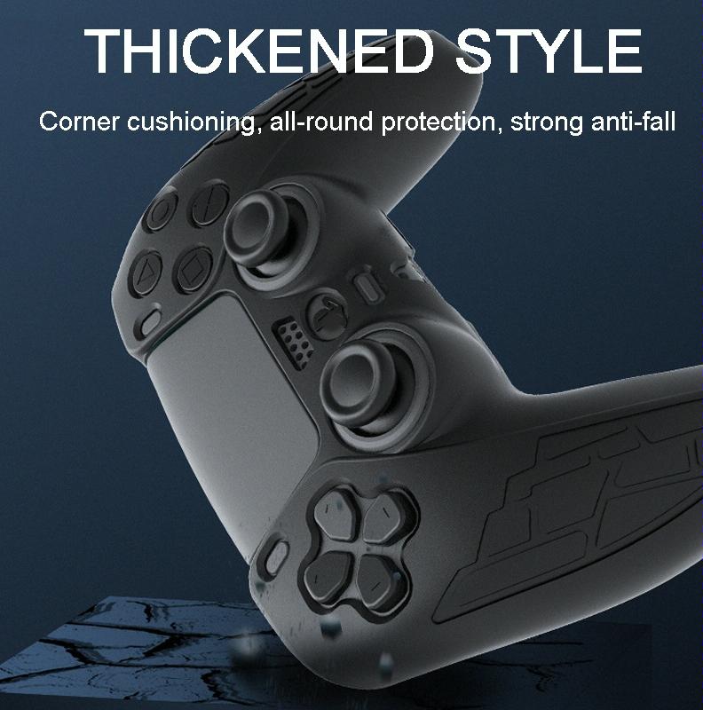 Thickened Non-slip Silicone Case for Ps5 Gamepad - Protective Cover - Black Tristar Online