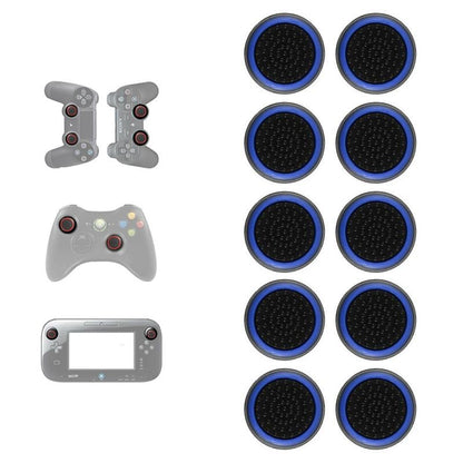 10-piece Luminous Gamepad Button Caps for Ps5 / Ps4 / Ps3 / Xbox one / 360 / Pro / Series x / s - Black Light Blue Tristar Online