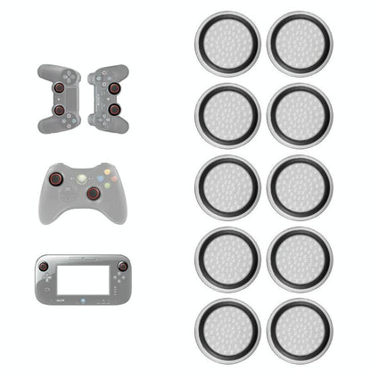 10-piece Luminous Gamepad Button Caps for Ps5 / Ps4 / Ps3 / Xbox one / 360 / Pro / Series x / s - Black Light Blue Tristar Online