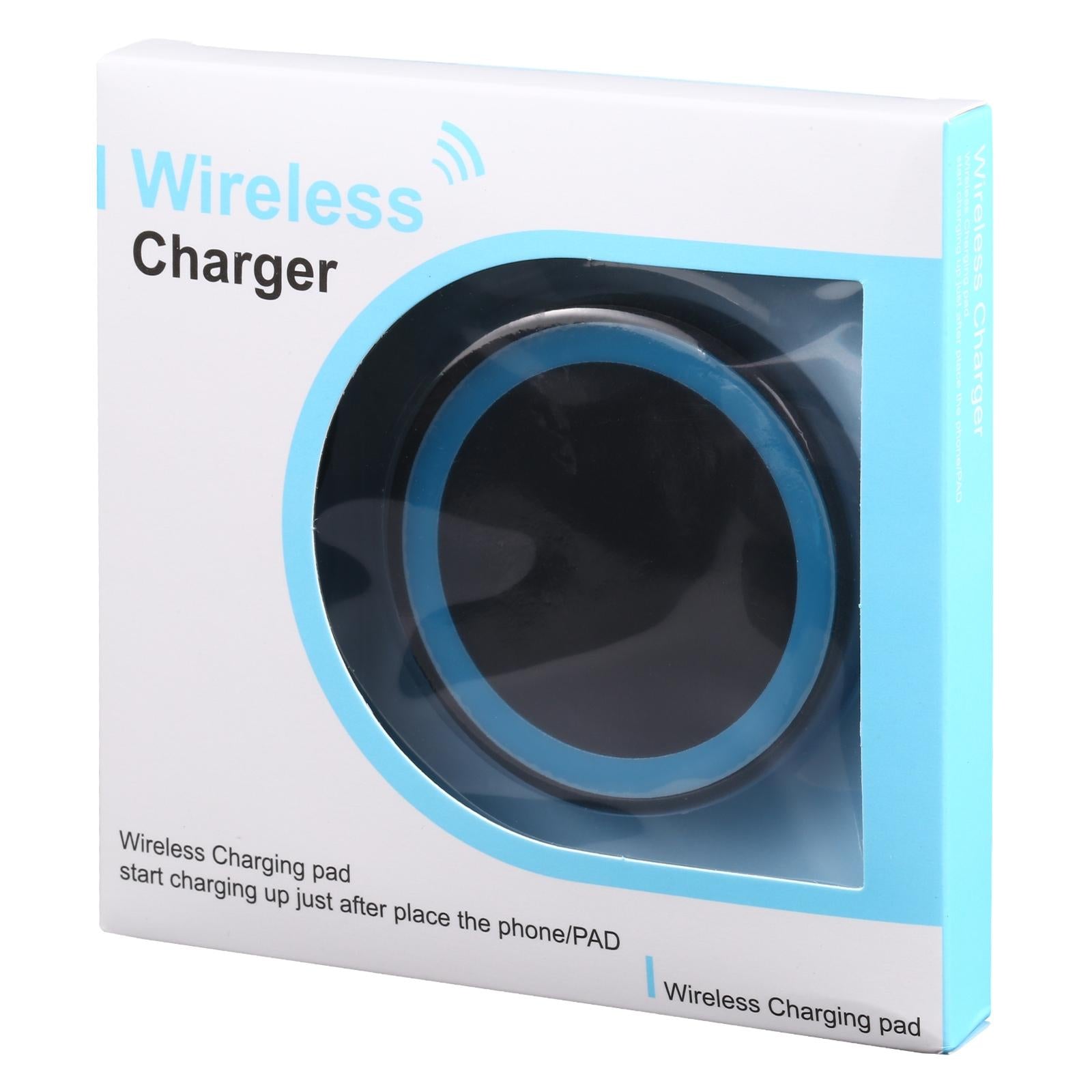 Universal 5W Round Wireless Charger - Black + Orange Tristar Online