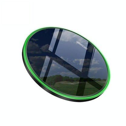 15W Round Wireless Charger Fast Charge - Mirror White Tristar Online