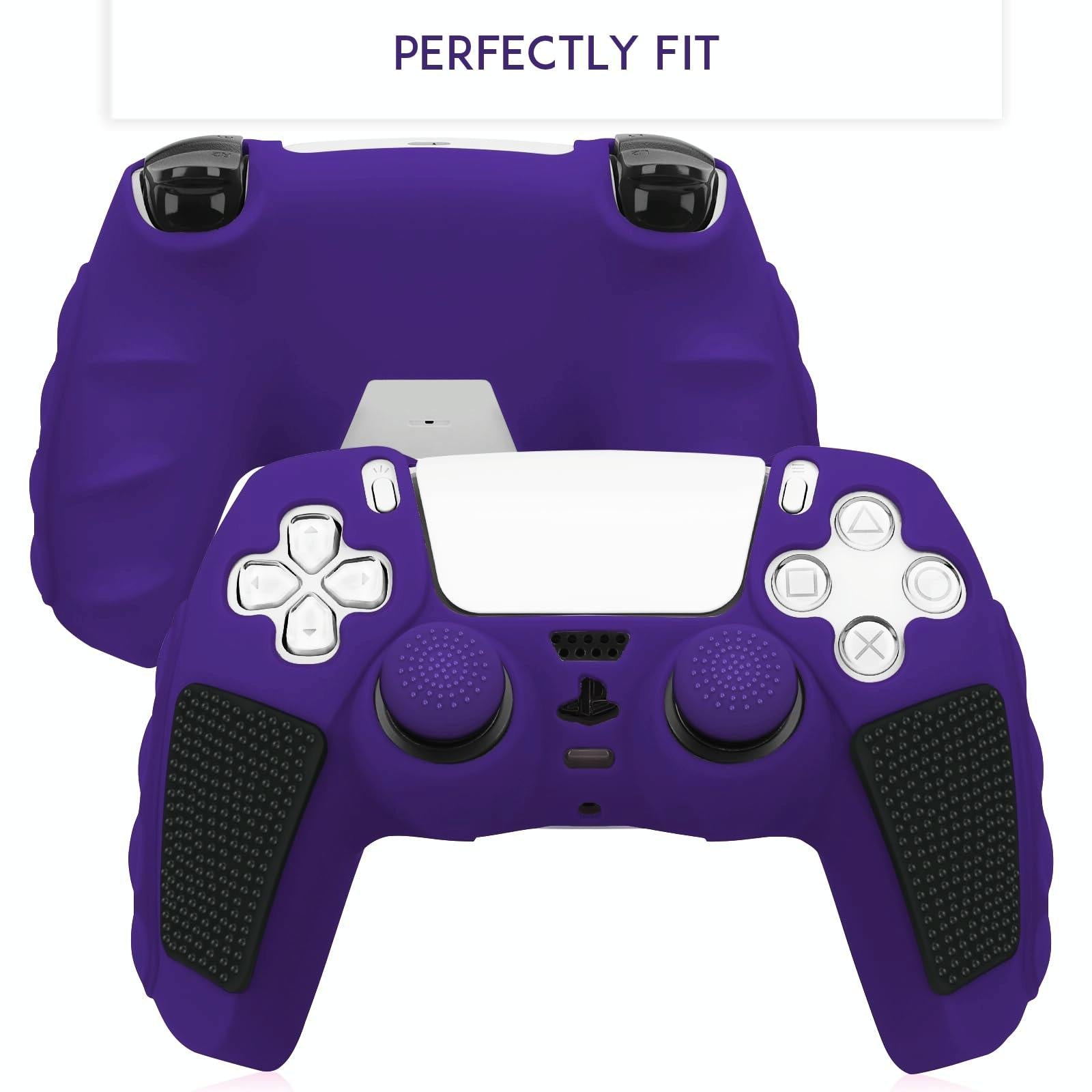 Silicone Gamepad Cover for Sony Ps5 - no Rocker Caps - Purple Black Tristar Online