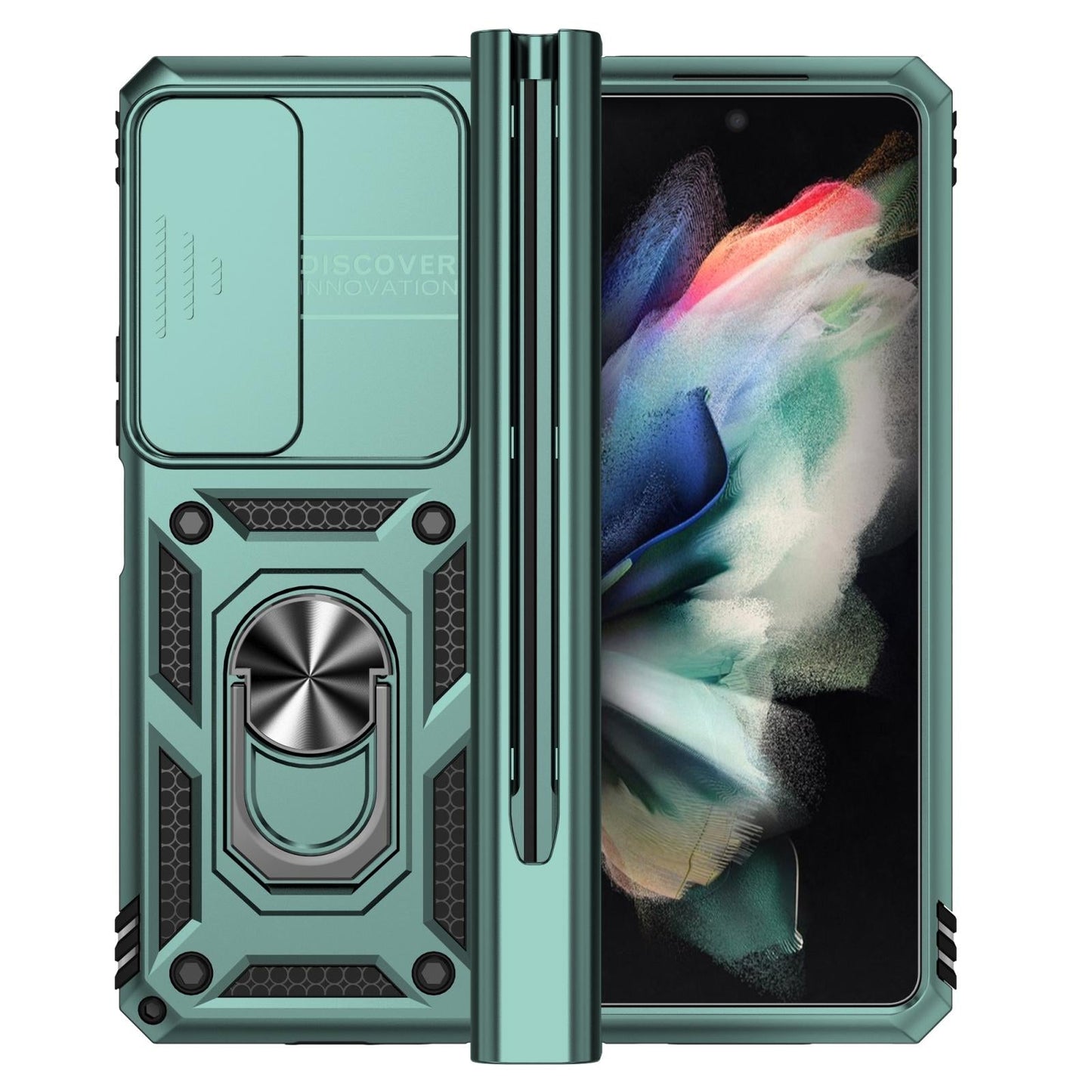 For Samsung Galaxy Z Fold4 5G Secure Sliding Case - Dark Green Tristar Online
