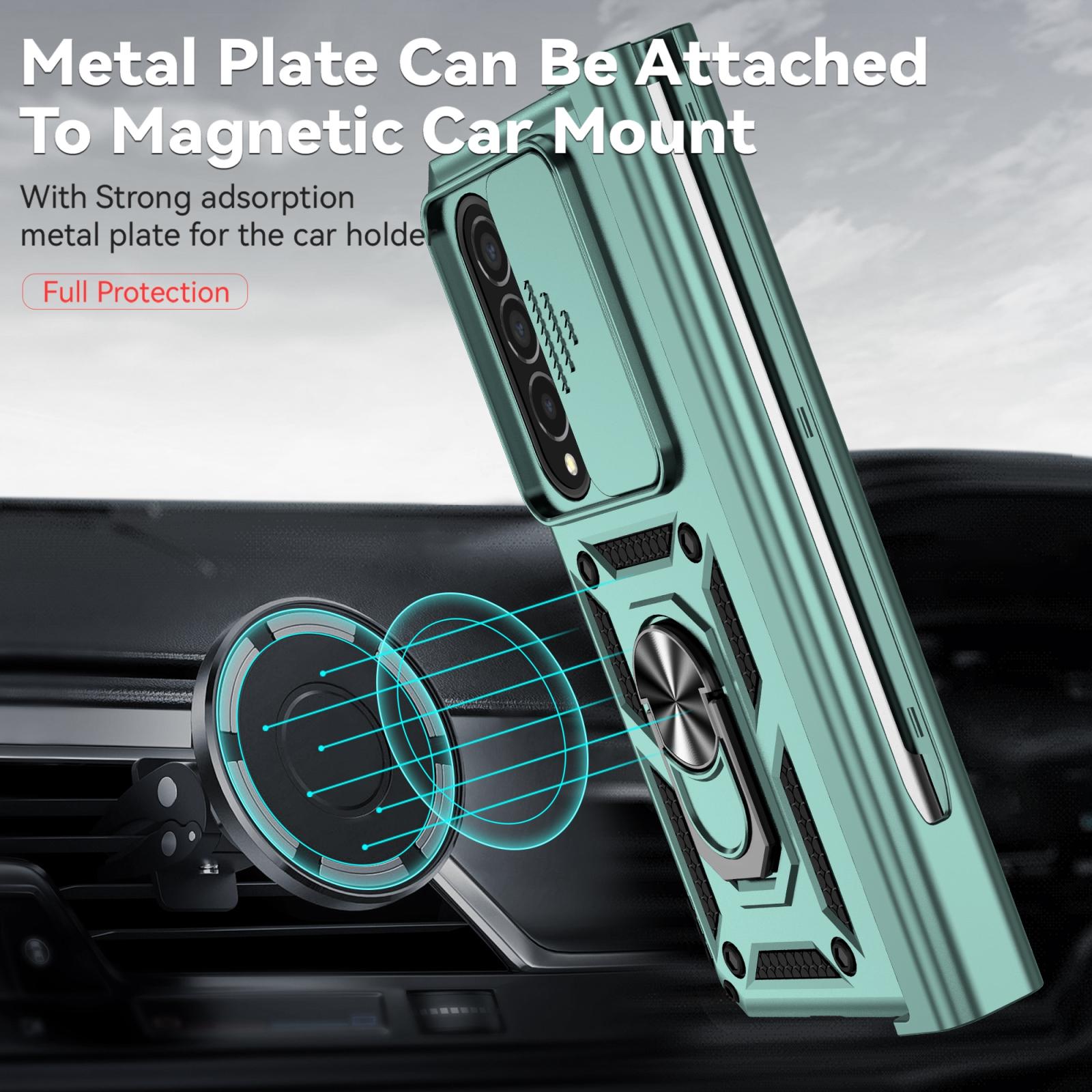 For Samsung Galaxy Z Fold4 5G Secure Sliding Case - Dark Green Tristar Online