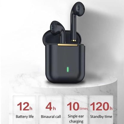 Wireless Binaural Bluetooth Earphones with Charging Box - J18 - Green Tristar Online