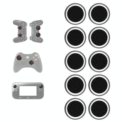 10-piece Luminous Gamepad Button Caps for Ps5 / Ps4 / Ps3 / Xbox one / 360 / Pro / Series x / s - Black White Circle Tristar Online