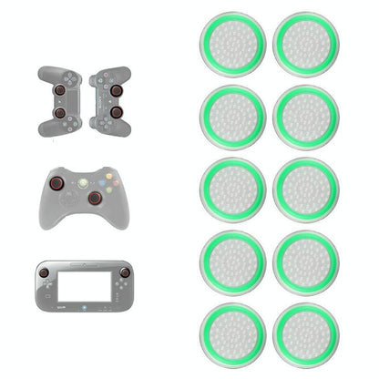 10-piece Luminous Gamepad Button Caps for Ps5 / Ps4 / Ps3 / Xbox one / 360 / Pro / Series x / s - Black White Circle Tristar Online