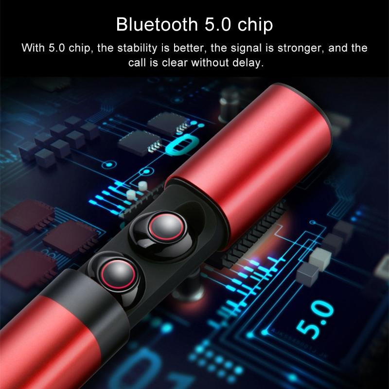 Wireless Tws Bluetooth V5.0 Earphones with Drawer Type S2 Design - Gold Tristar Online