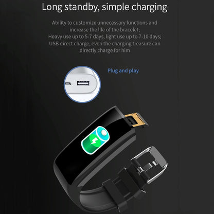 Waterproof Touch Screen Smartwatch - Ipx67 - Blue Tristar Online