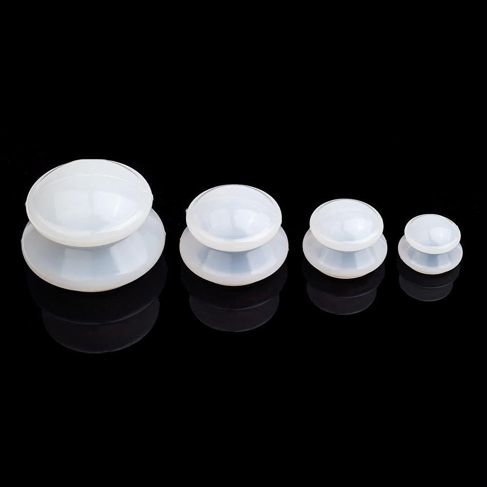 4-Piece Silicone Cupping Therapy Set For Body Massage - Blue Tristar Online