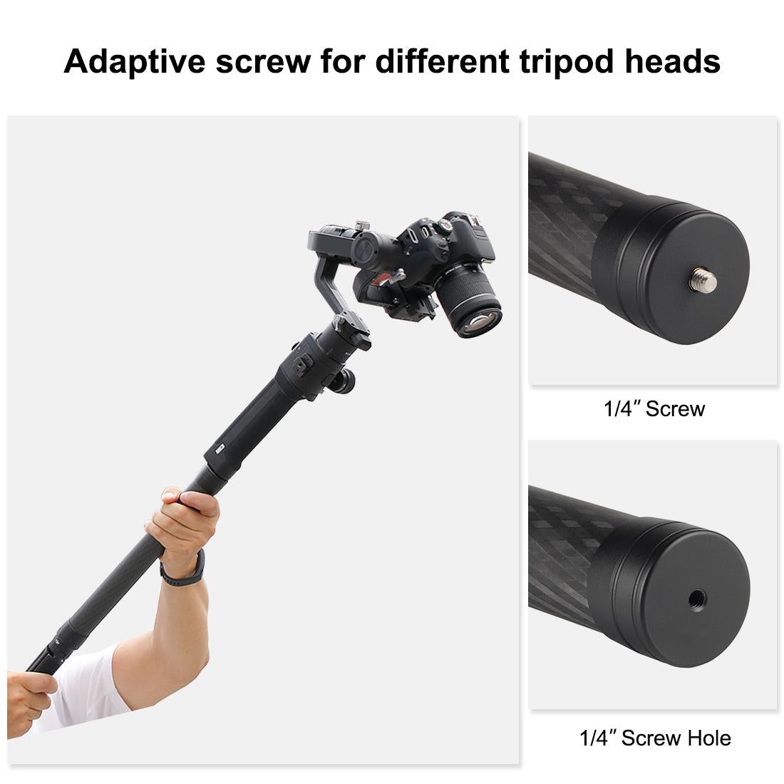 35cm Carbon Fiber Monopod Extension for Gimbal - Red Tristar Online