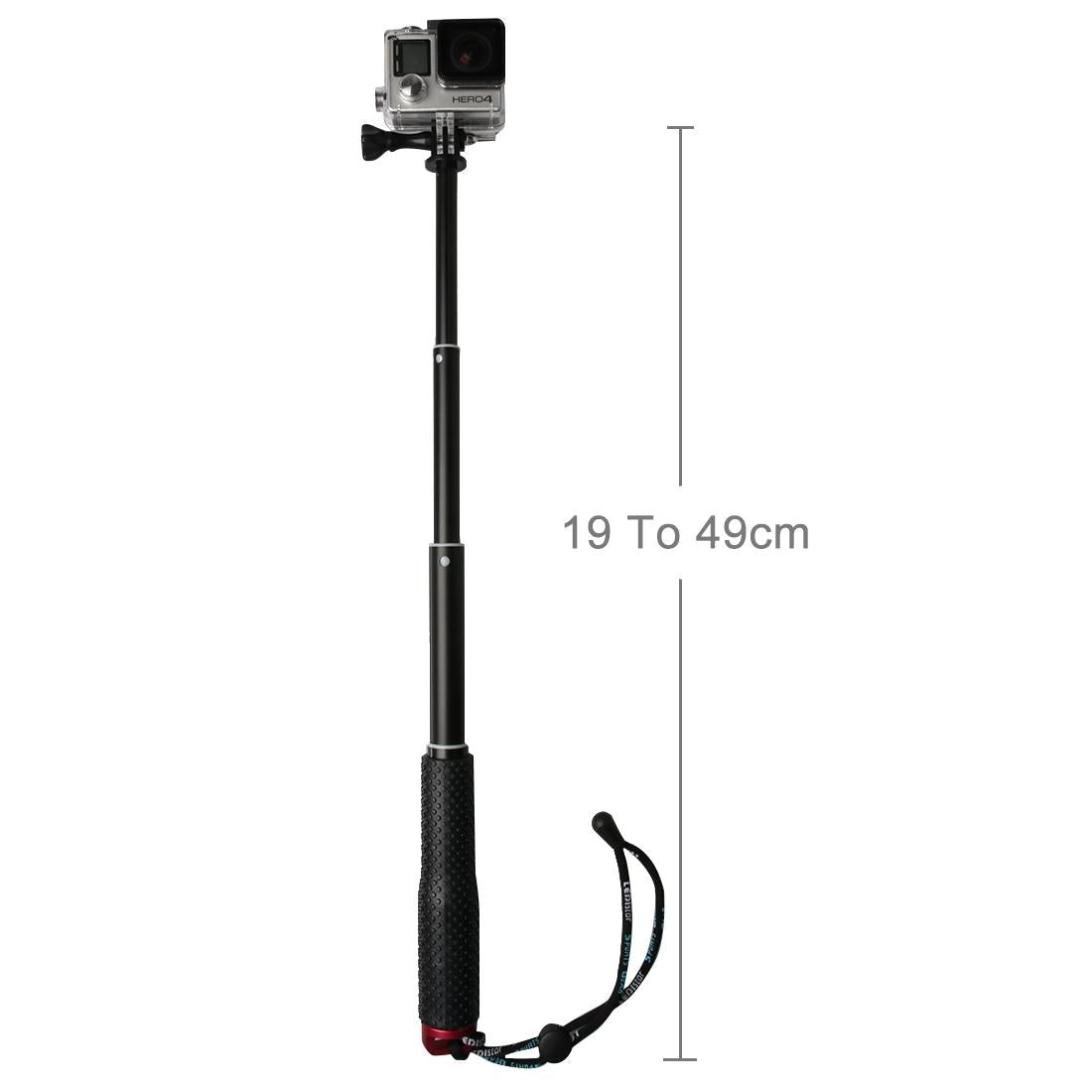 Extendable Monopod for Action Cameras - 49cm - Red Tristar Online