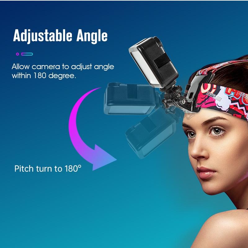 Universal Action Camera Head Strap Mount - Red Tristar Online