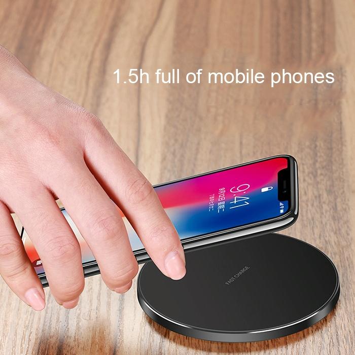 Ultra Thin Wireless Fast Charging Pad - Silver Tristar Online