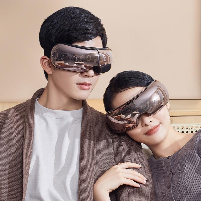 Smart Eye Massager With Hot Compress Air Pressure & Vibration - Light Smoke Tristar Online