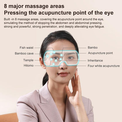 Smart Eye Massager With Hot Compress Air Pressure & Vibration - Light Smoke Tristar Online