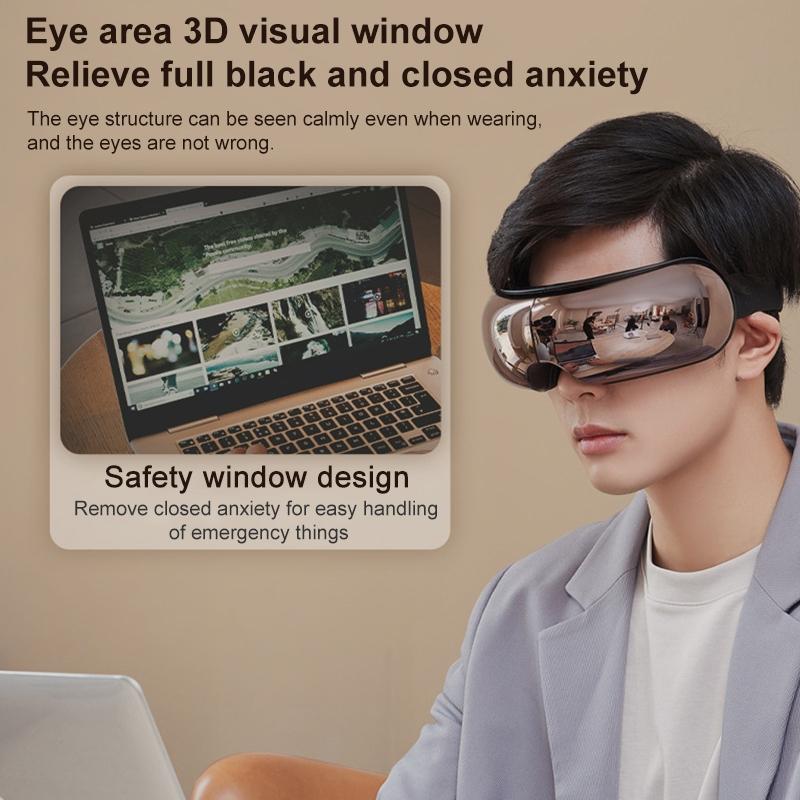 Smart Eye Massager With Hot Compress Air Pressure & Vibration - Light Smoke Tristar Online