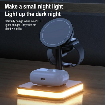 15W Wireless Fast Charger With 360° Rotating Holder - White Tristar Online