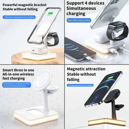 15W Wireless Fast Charger With 360° Rotating Holder - White Tristar Online