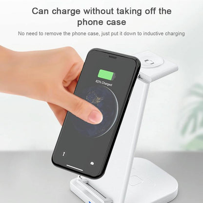 3 In 1 Foldable Charging Stand For Iphones Apple Watch And Airpods - White Tristar Online