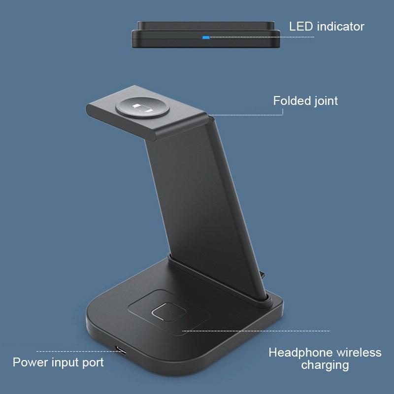 3 In 1 Foldable Charging Stand For Iphones Apple Watch And Airpods - White Tristar Online