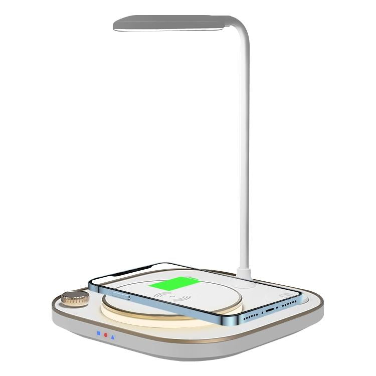 15W 3 In 1 Wireless Charger & Table Lamp - White Tristar Online