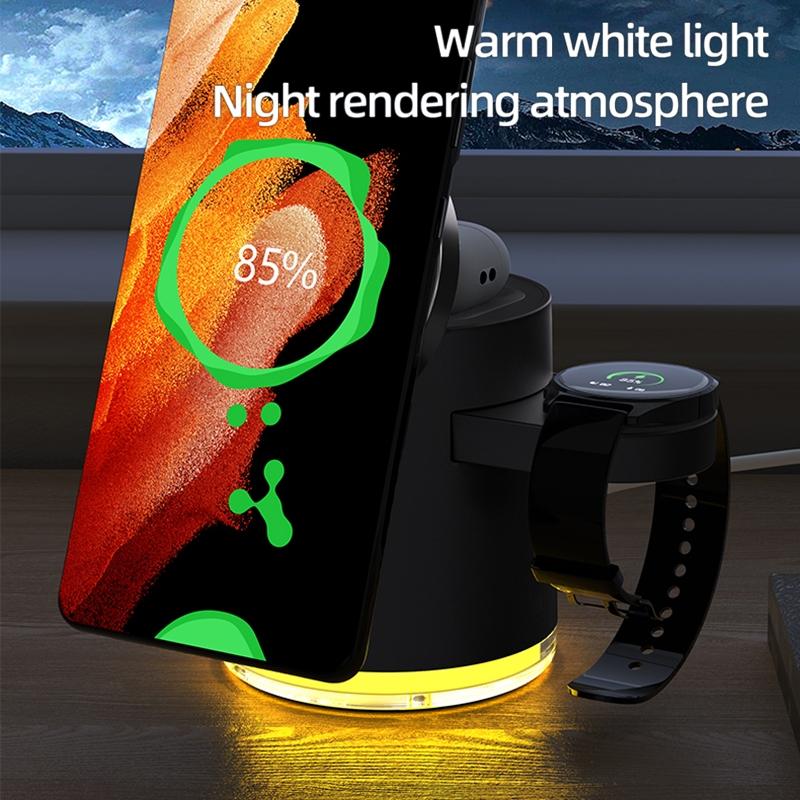 15W 4 In 1 Foldable Magnetic Wireless Charger - White Tristar Online