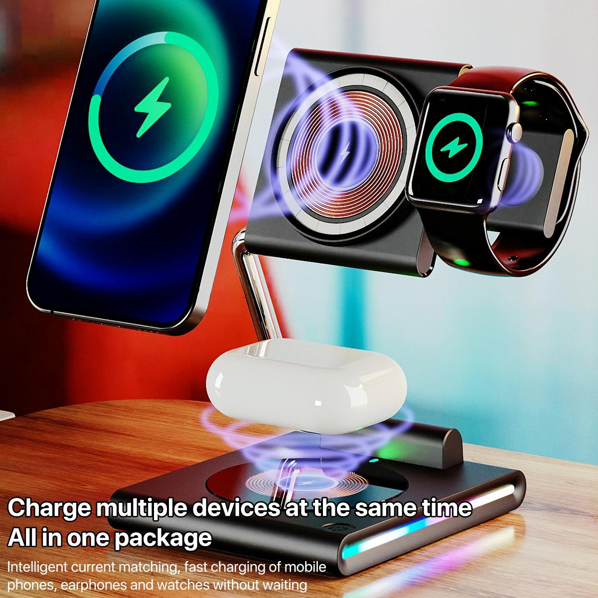 15W Foldable Magnetic Wireless Charger - White Tristar Online
