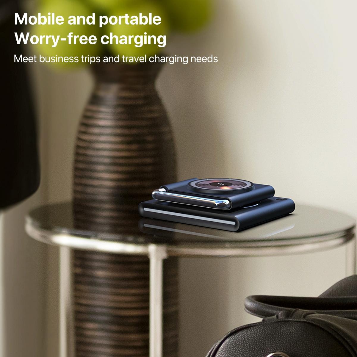 15W Foldable Magnetic Wireless Charger - White Tristar Online