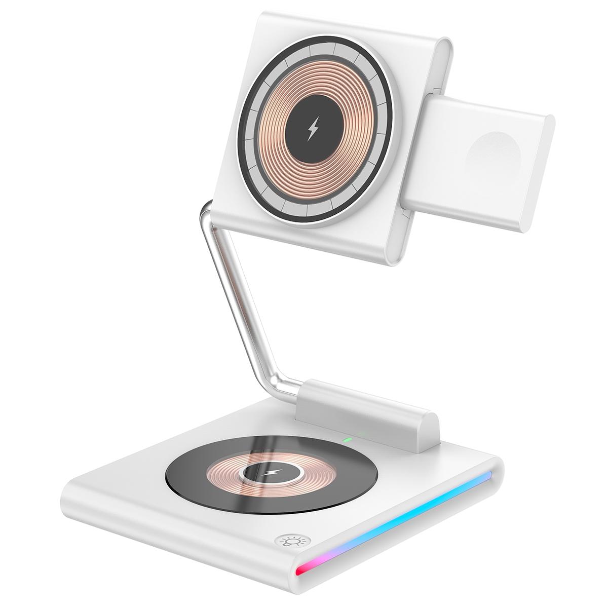 15W Foldable Magnetic Wireless Charger - White Tristar Online