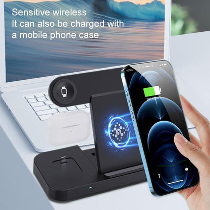6 In 1 Foldable Vertical Wireless Charger - White Tristar Online