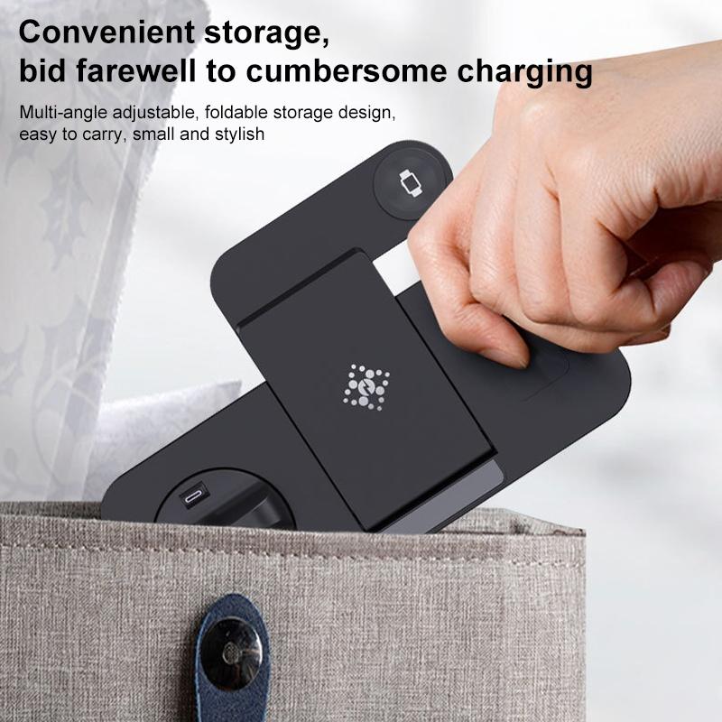 6 In 1 Foldable Vertical Wireless Charger - White Tristar Online