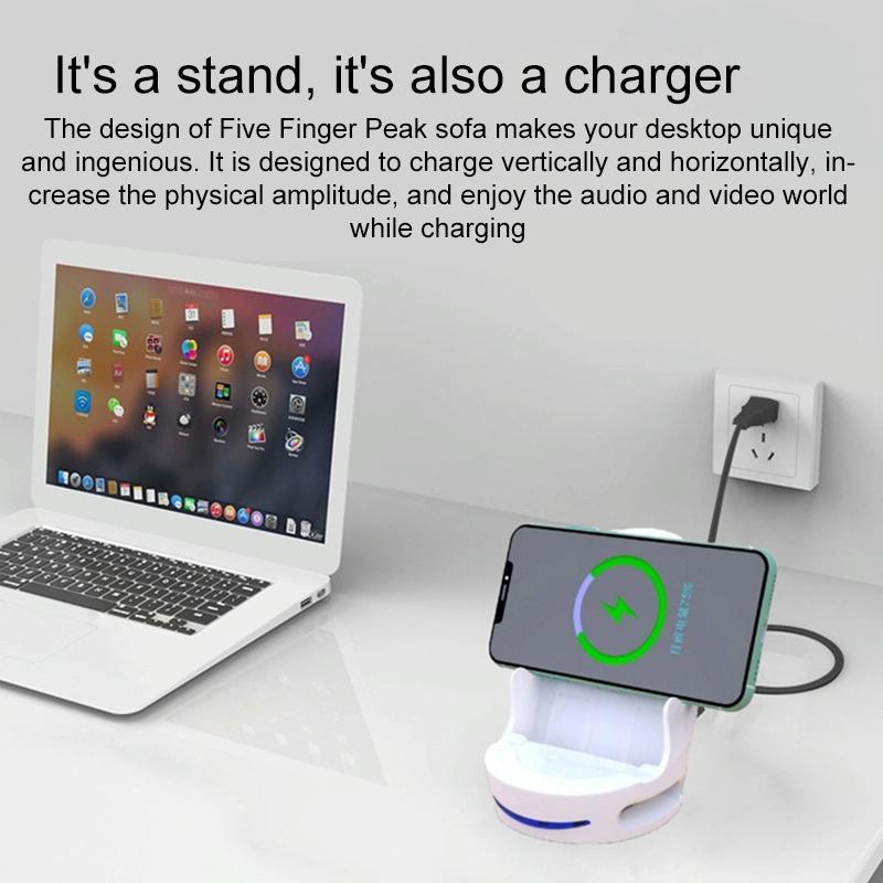 15W Magnetic Wireless Charger Stand For Sofa Phone - White Tristar Online