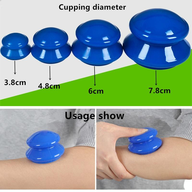 4-Piece Silicone Cupping Therapy Set For Body Massage - White Tristar Online