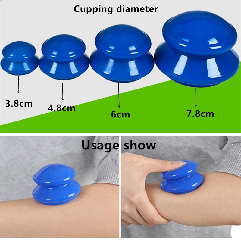 4-Piece Silicone Cupping Therapy Set For Body Massage - White Tristar Online