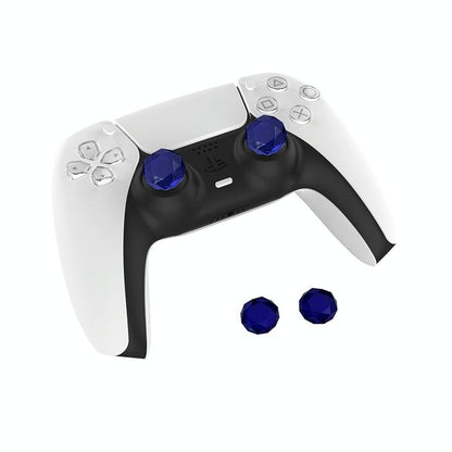 2 Pcs Diamond Texture Games Grip Caps for Ps5 - Clear White Tristar Online