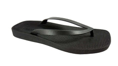 ARCHLINE Breeze Arch Support Orthotic Thongs Flip Flops Arch Support - Black - 38 EUR (Womens 7US/Mens 5US)