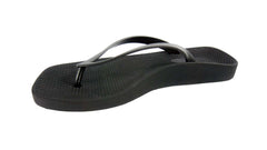 ARCHLINE Breeze Arch Support Orthotic Thongs Flip Flops Arch Support - Black - 38 EUR (Womens 7US/Mens 5US)