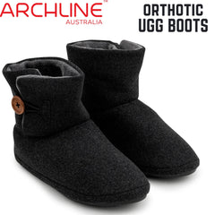 Archline Orthotic UGG Boots Slippers Arch Support Warm Orthopedic Shoes - Charcoal - EUR 40 (Women's US 9/Men's US 7)