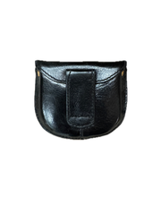 Milleni Genuine Leather Coin Purse Holder Wallet with Belt Loop - Black