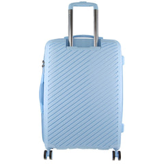 Pierre Cardin Inspired Milleni Checked Luggage Bag Travel Carry On Suitcase 75cm (124L) - Blue