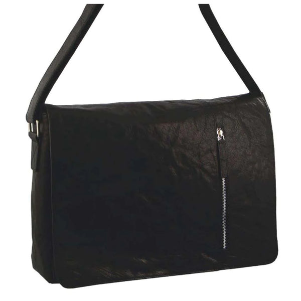 Pierre Cardin Computer Laptop Bag Messenger Cross Body Business Shoulder - Black Tristar Online