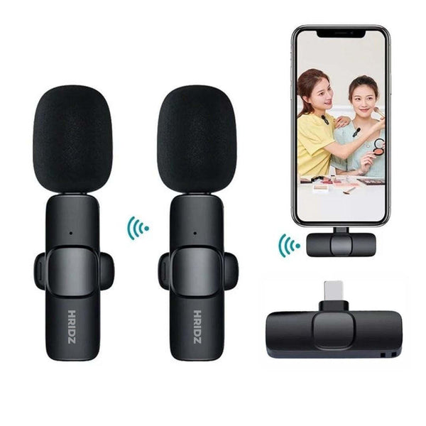 Hridz K9 Wireless Rechargeable 2 in 1 Lightning Microphone For Lightning Port Devices Recording Interview Tristar Online