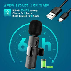 Hridz K9 Wireless Rechargeable 2 in 1 Lightning Microphone For Lightning Port Devices Recording Interview Tristar Online