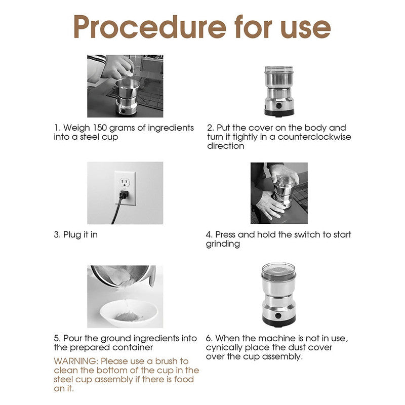 Multipurpose Electric Coffee Bean Grinder Tristar Online