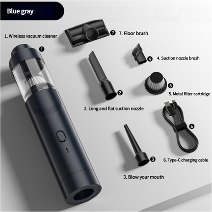 Blue Gray Cordless Handheld Vacuum Cleaner with Blower Function - Compact and Rechargeable 120W Power Tristar Online